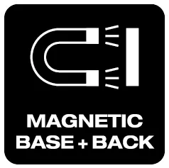 Magnets on base and back