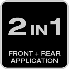 2 in 1: Front and rear application