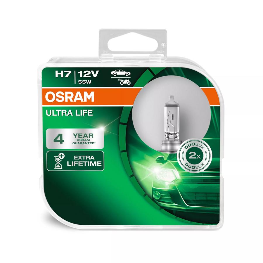 Ampoule OSRAM ULTRA LIFE H6W - Feu De Stationnement Et Position, Double Blister - 6W 12V - Jusqu'à 1000h