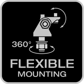 360° Flexible Mounting