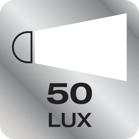 Upp till 50 Lux