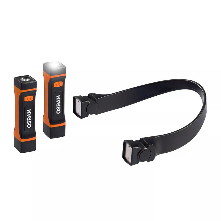 Lampe De Cou Osram LEDInspect - Rechargeable - 2 Torches Amovibles 265 Lm - 6500K - IP54 - Pour Travail Mains Libres