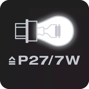 Replaces conventional P27/7W lamps