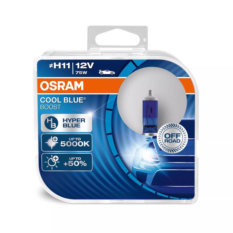 Ampoule De Phare Halogène Osram Cool Blue Boost H11, 62211cbb-Hcb, 12 V, Pour Voiture Particulière, Boîte Duo (2 Unités), Usage Hors Route Uniquement