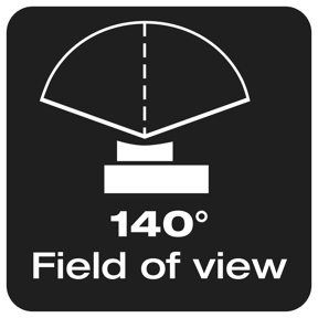 Campo de visión de 140&#176;.