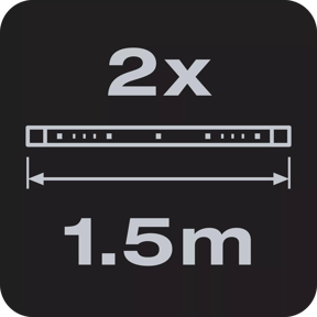 Two flexible self-adhesive LED strips of 1.5&nbsp;m