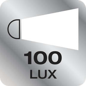 Upp till 100 Lux