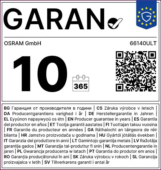 Zoomed Guarantee Label