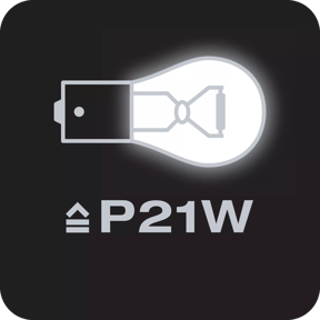 Replaces conventional P21W lamps