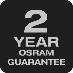 2 years OSRAM guarantee<sup>1)</sup>1)For precise conditions refer to: www.osram.com/am-guarantee