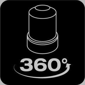 360° rotating beacon light