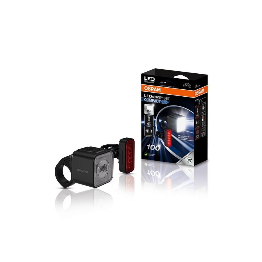 OSRAM LEDsBIKE COMPACT 100 Set wiederaufladbares Fahrradlicht Set &ndash; Vorder- und R&uuml;cklicht