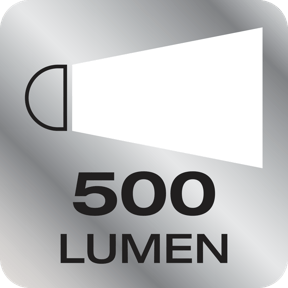 Upp till 500 lumen