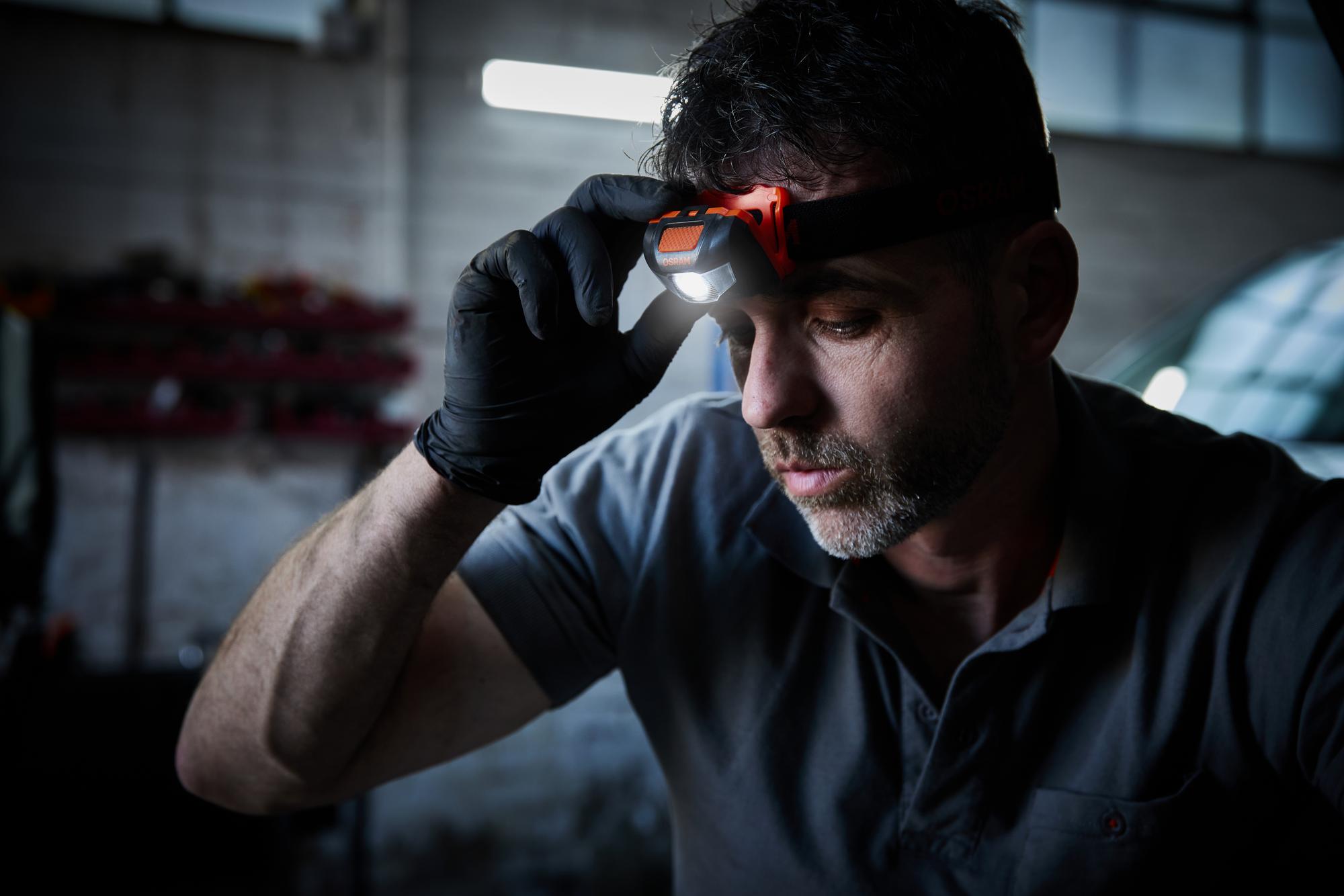 OSRAM LEDIL414 LEDinspect FLEXIBLE HEAD TORCH LED Arbeitsleuchte akkubetrieben, über USB 115 lm