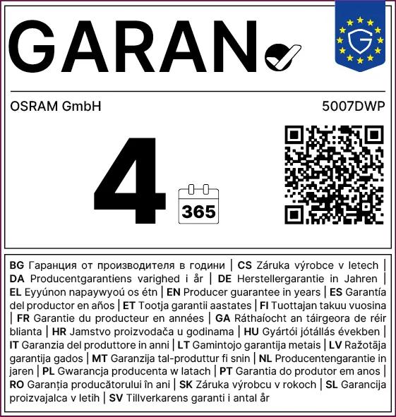 Zoomed Guarantee Label