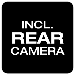 Includes rear camera for comprehensive front and rear recording