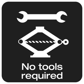 No tools required