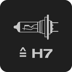 Compact LED replacement for conventional H7 high and low beam lamps