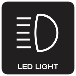 Built‑in LED work light for improved visibility during operation