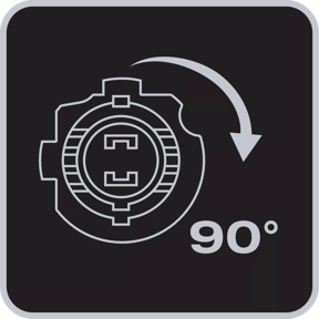 90°-os forgathatóság