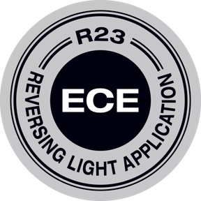 ECE-certified according to ECE R6/R7/R10/R23