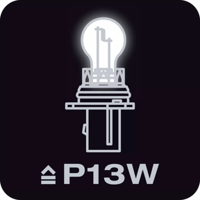 Replaces conventional P13W lamps