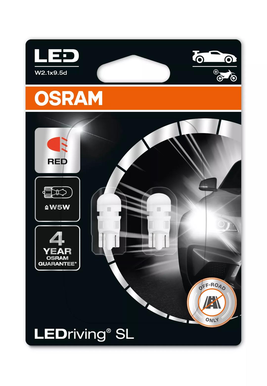 LEDriving SL W5W RED OSRAM Automotive