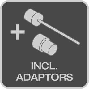 Adapters included