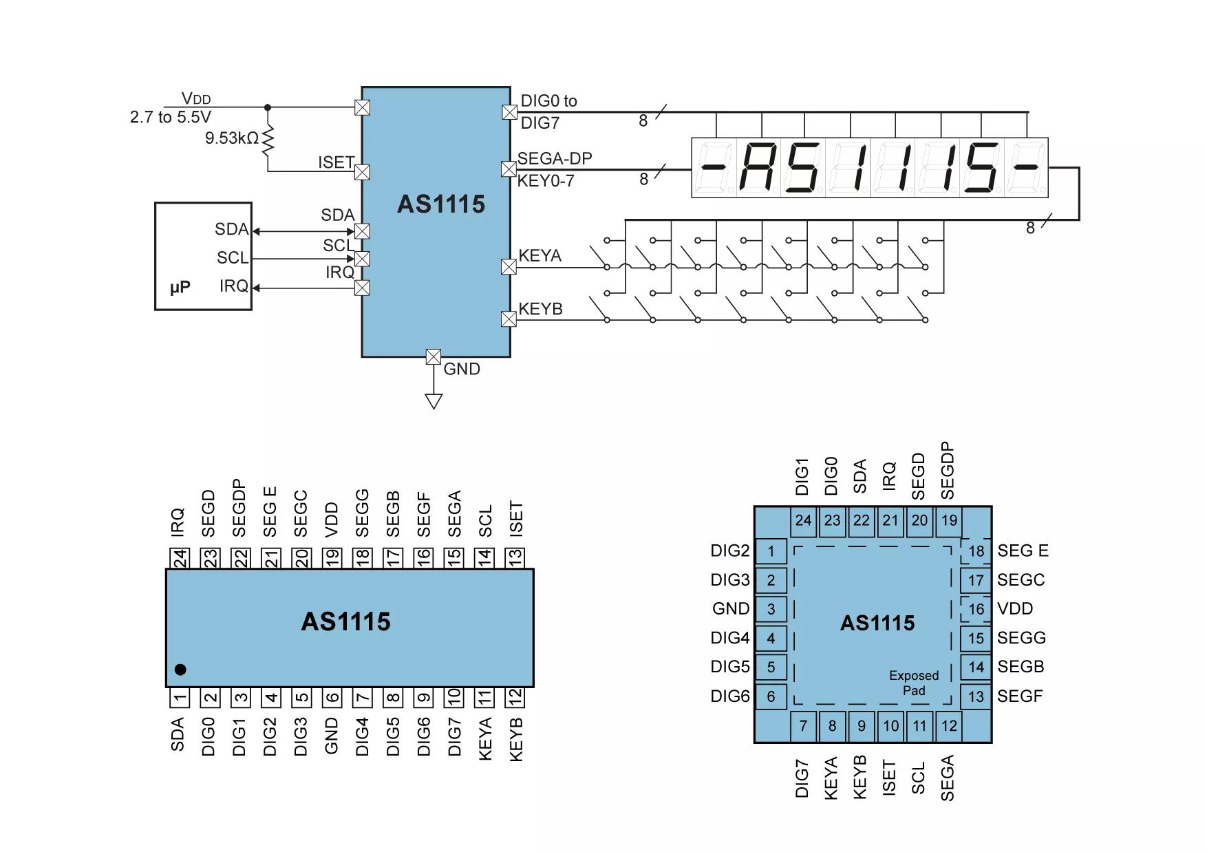 ams AS1115 LED Driver IC