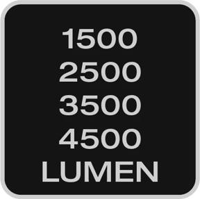 1500 bis 4500 Lumen