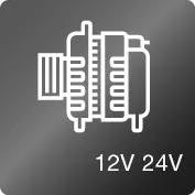 Normal and Smart alternator test for 12 and 24V systems.