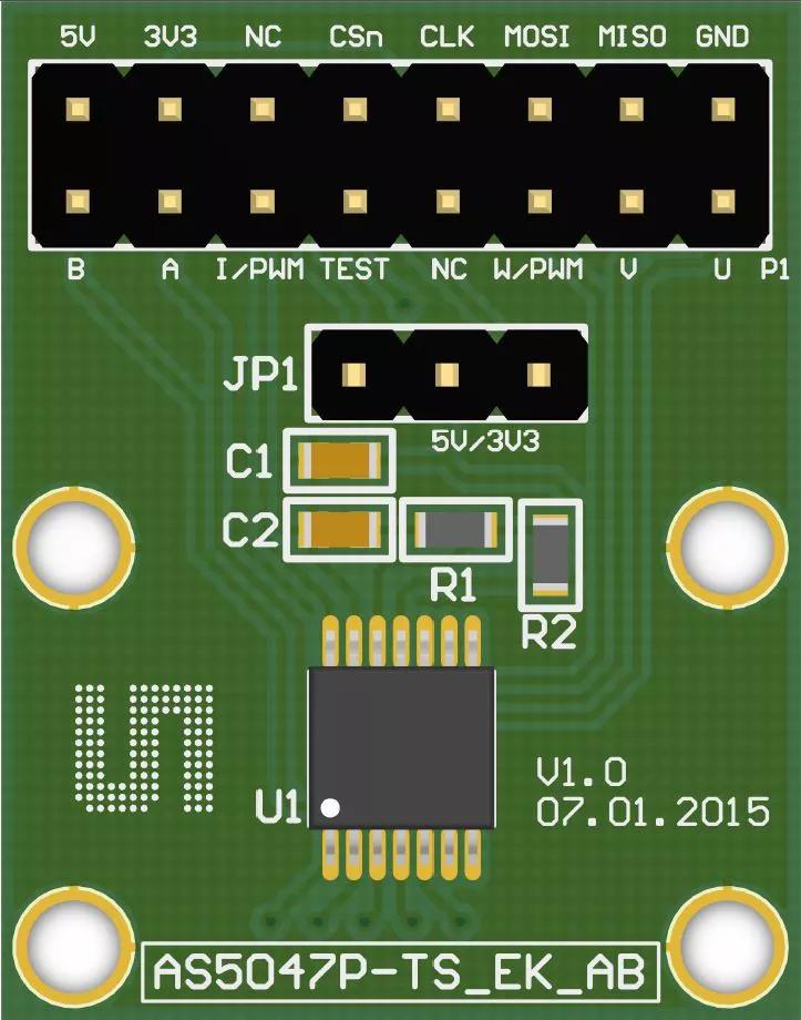 ams AS5047P_TS_EVM_AB Evaluation board