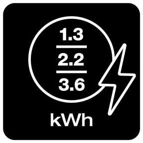 1.3/2.2/3.6 kWh