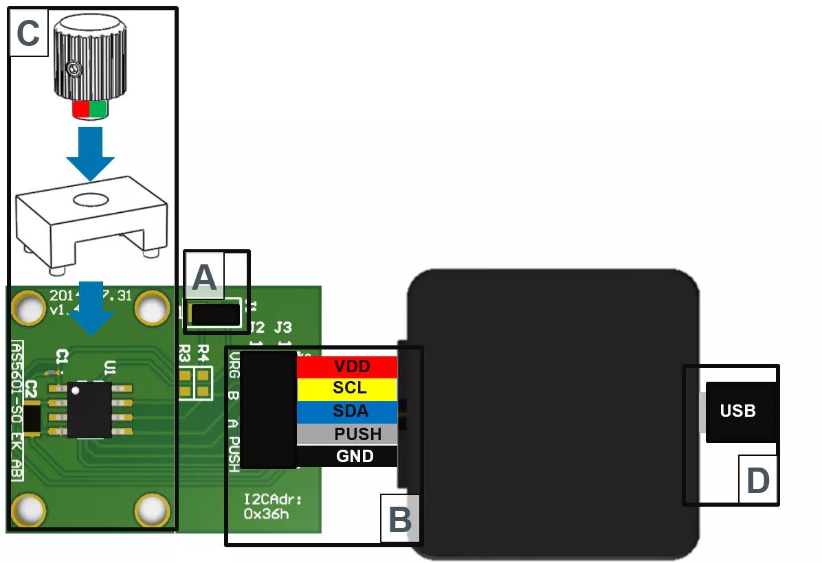 ams AS5601_SO_EVM_SN Evaluation kit